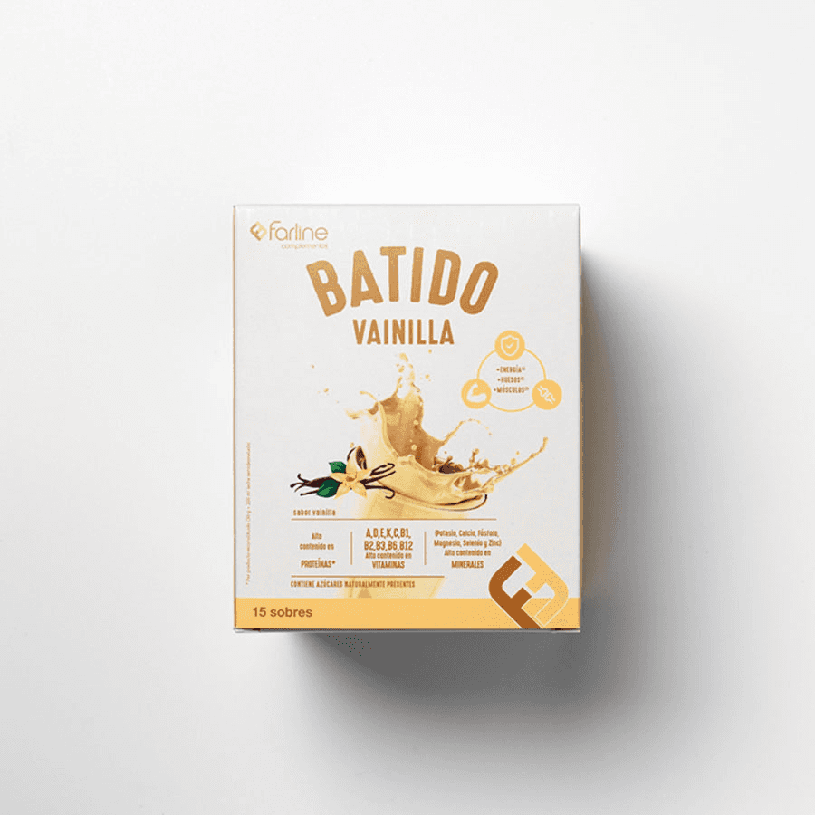 Farline Complementos Batido Sabor Vainilla 15 sobres x 30g